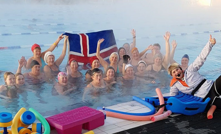 Veður var sérlega gott, frost og stilla