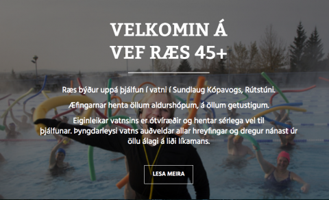 Vefur Ræs 45+ er kominn í loftið