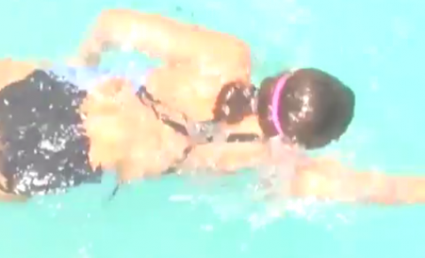 Skriðsund í april 2025